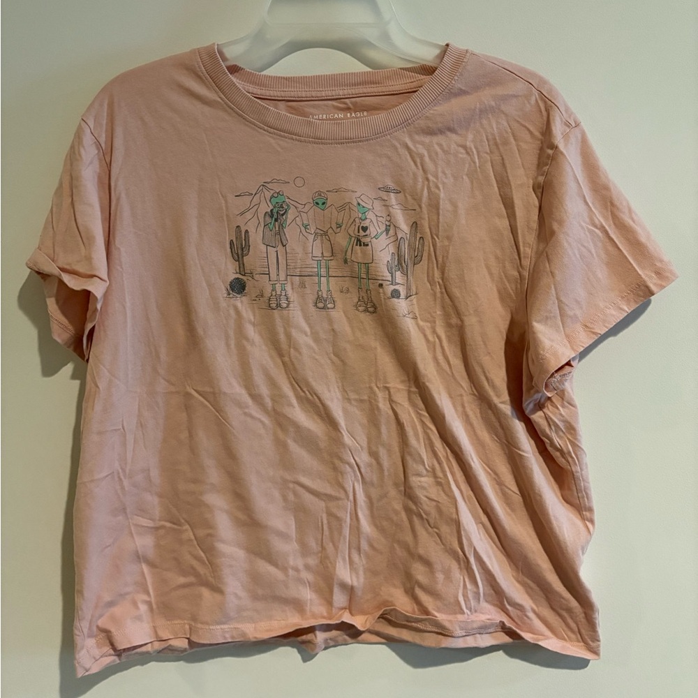 American Eagle Outfitters Dusty Pink Tee